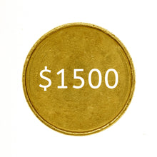 Load image into Gallery viewer, Gold coin with "$1500" text, representing the Gold Subscription for 1 oz Canadian Gold Maple Leaf Coin
