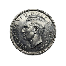 Load image into Gallery viewer, 1947 Pointed 7 Dot Canada Silver $1 Dollar, AU Condition Cleaning. D-312