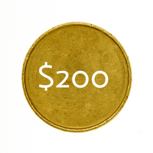 Load image into Gallery viewer, Gold coin with "$200" overlaid, representing the Canadian Maple Leaf gold subscription monthly investment.