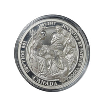 Load image into Gallery viewer, 2017 $100 Fine Silver 10oz Canada 150, 1867 Confederation Medal. X-038
