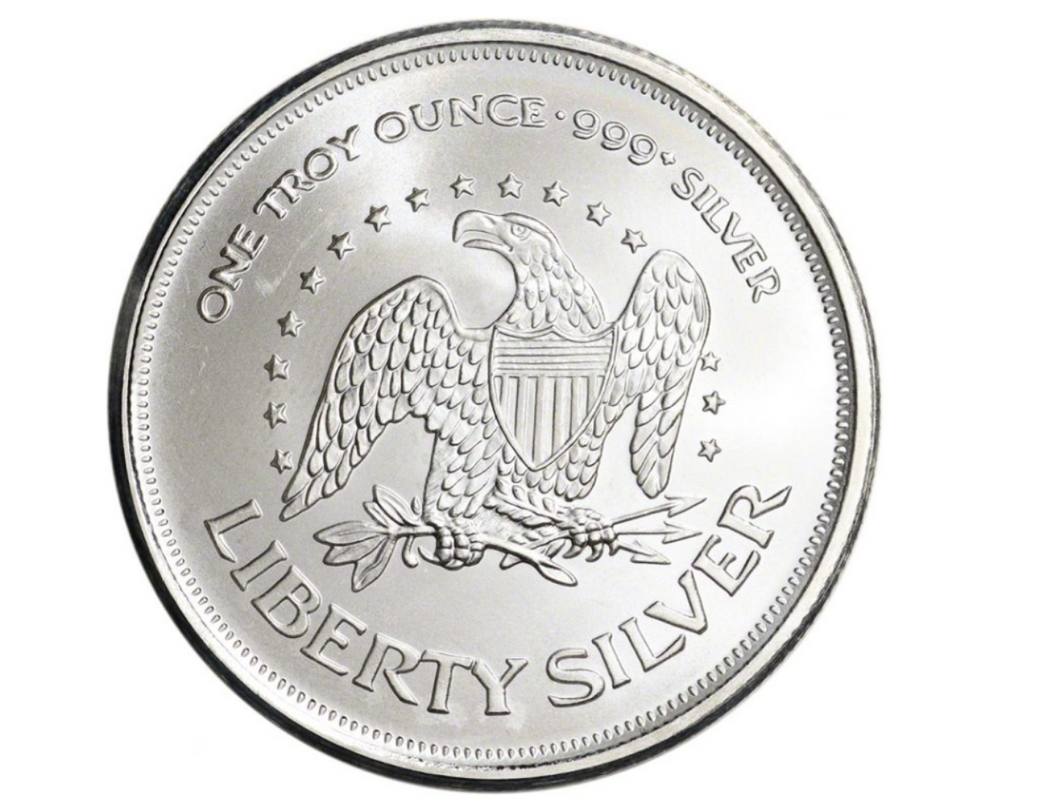 1 oz Silver A-Mark Rounds - Liberty Silver (Circulated) - 20 Coin Tube