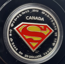 Load image into Gallery viewer, 2013 Canada $20 1oz 75th Anniversary Superman Shield Logo X-147
